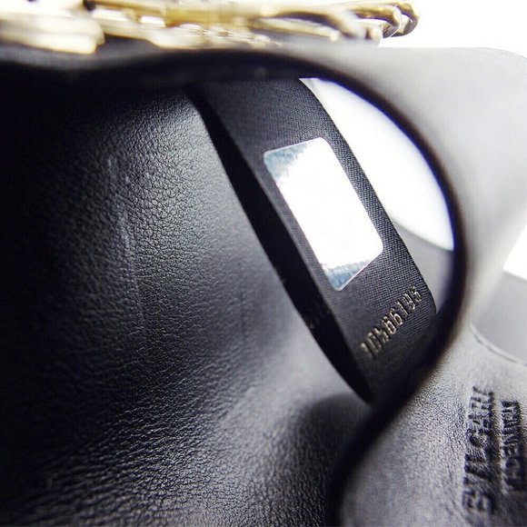 BVLGARI Key Case Herringbone Coating Canvas x Leather Authentic - Picture 10 of 11